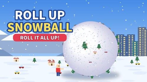 Roll Up Snowballのゲーム画面